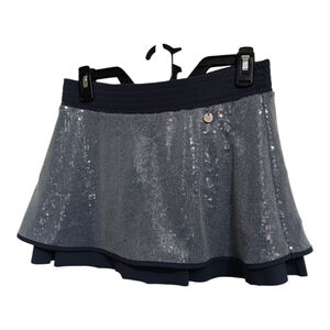 Patrizia Pepe !! Micro Sequin Mini Skating Style Skirt in Ice Blue